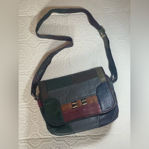 Multicolor Patchwork Crossbody Bag - Picture 1 of 14